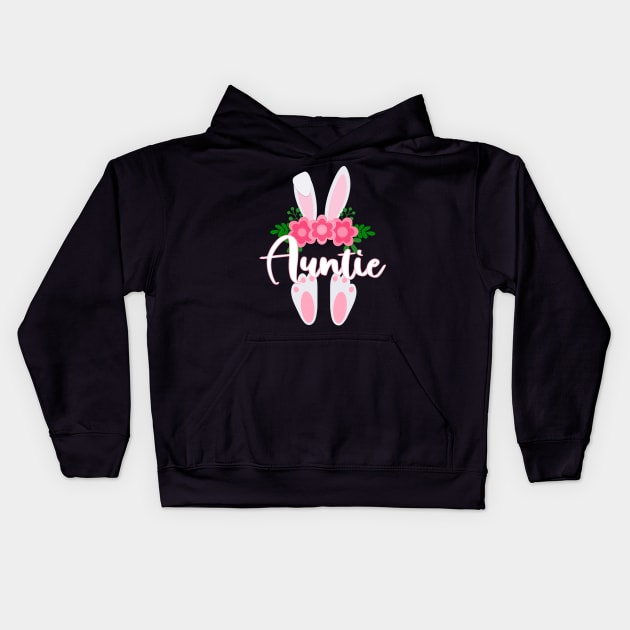 EASTER BUNNY AUNTIE FOR HER - MATCHING EASTER SHIRTS FOR WHOLE FAMILY Kids Hoodie by KathyNoNoise